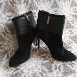 Louise et Cie Black and Gold Heeled Boots